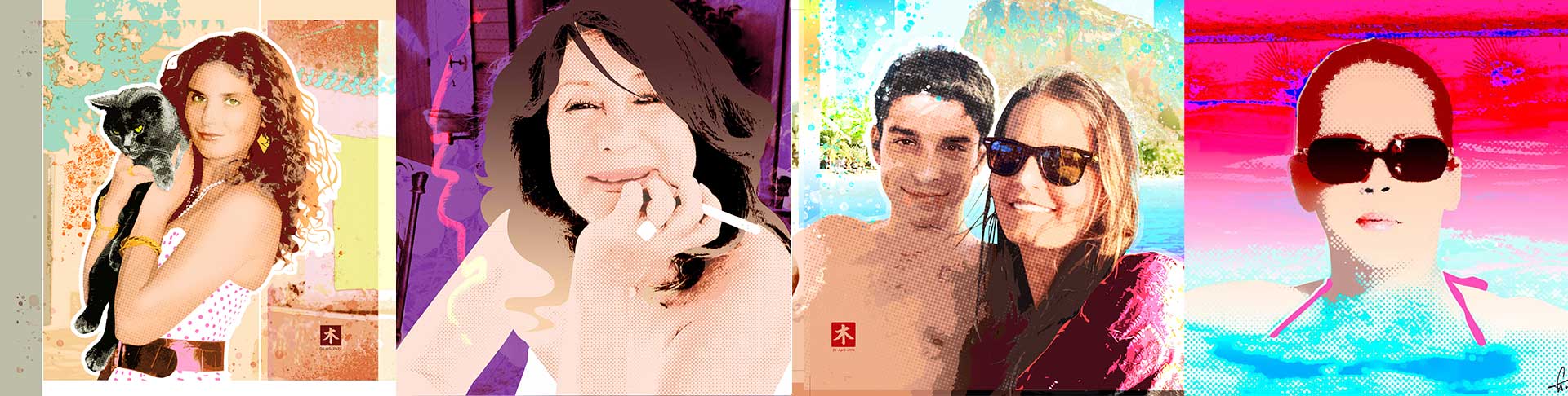 Compilation of family portraits