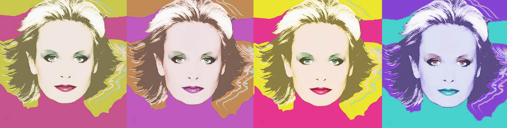 Portrait of Twiggy, actress, model of the 1960s.