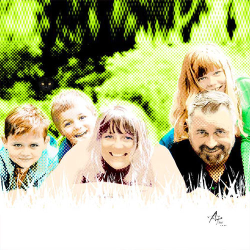 Portrait of the Dahm famliy