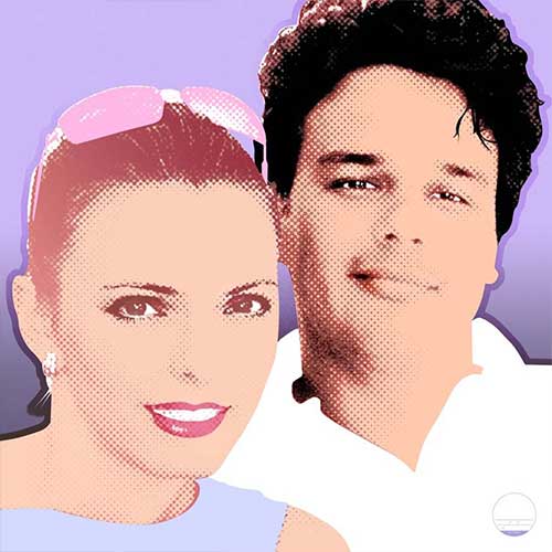 Special anniversary gift, portrait for her husband.