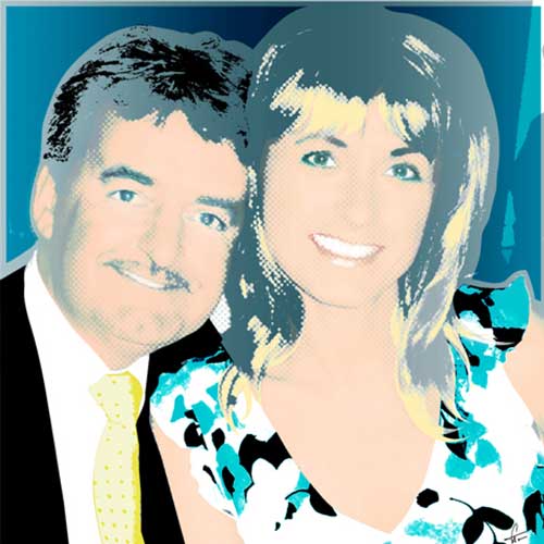 Portrait of Karl and Lucinda Watts on their anniversary.