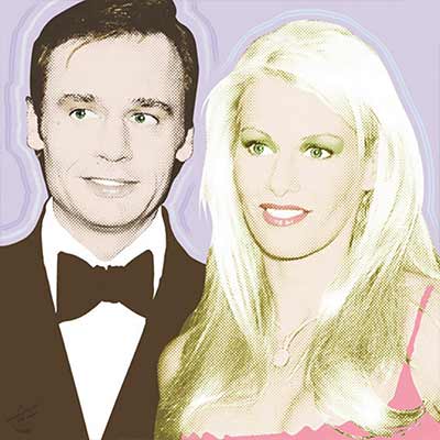 Black tie portrait, wedding gift.